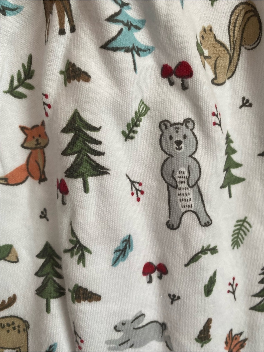 Hudson Baby Kids Forest Animal Dress - White with Red Trim NWT Size 4T - Picture 2 of 5